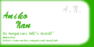 aniko nan business card